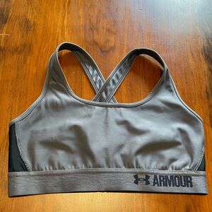 Under Armour Crossback Sports Bra (Large) - Gray